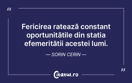 Fericirea ratează constant oportunităÈ... Fericirea ratează constant oportunităÈ...