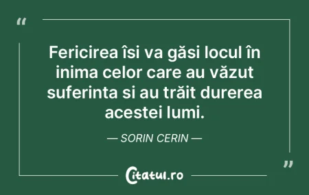 Fericirea își va găsi locul în inima... Fericirea își va găsi locul în inima...