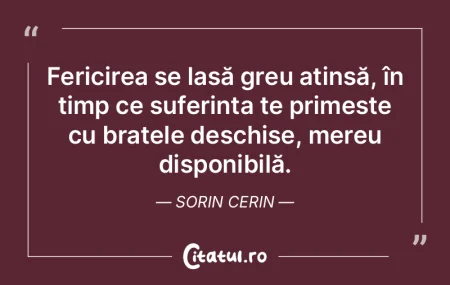 Fericirea se lasă greu atinsă, în tim... Fericirea se lasă greu atinsă, în tim...