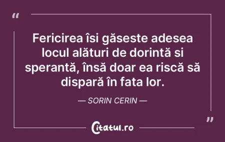 Fericirea își găsește adesea locul a... Fericirea își găsește adesea locul a...