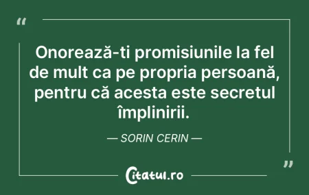 Onorează-ți promisiunile la fel de mul... Onorează-ți promisiunile la fel de mul...