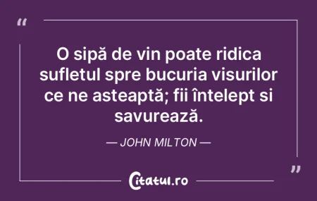 O sipă de vin poate ridica sufletul spr... O sipă de vin poate ridica sufletul spr...