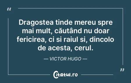 Dragostea tinde mereu spre mai mult, că... Dragostea tinde mereu spre mai mult, că...