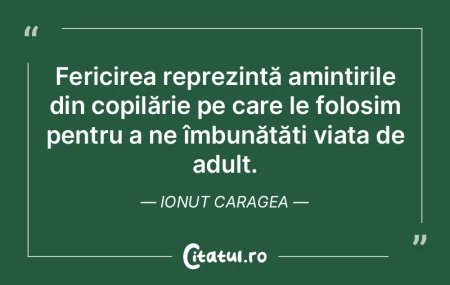 Fericirea reprezintă amintirile din cop... Fericirea reprezintă amintirile din cop...