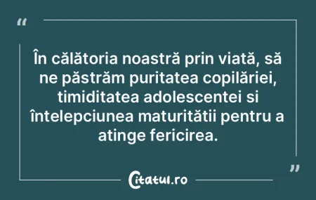 În călătoria noastră prin viață, s... În călătoria noastră prin viață, s...