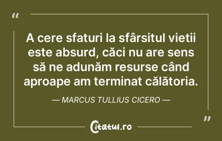 A cere sfaturi la sfârșitul vieții es... A cere sfaturi la sfârșitul vieții es...