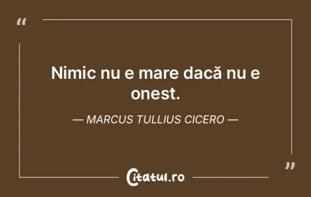 Nimic nu e mare dacă nu e onest. Marcus... Nimic nu e mare dacă nu e onest. Marcus...