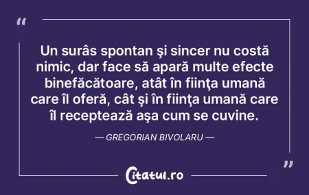 Un surâs spontan şi sincer nu costă n... Un surâs spontan şi sincer nu costă n...