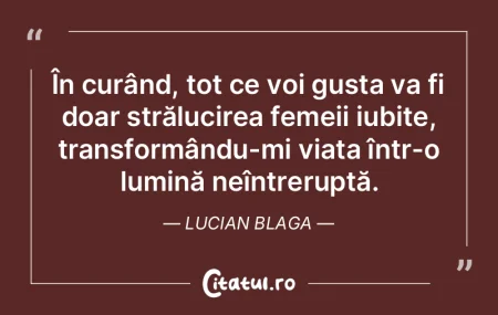 În curând, tot ce voi gusta va fi doar... În curând, tot ce voi gusta va fi doar...