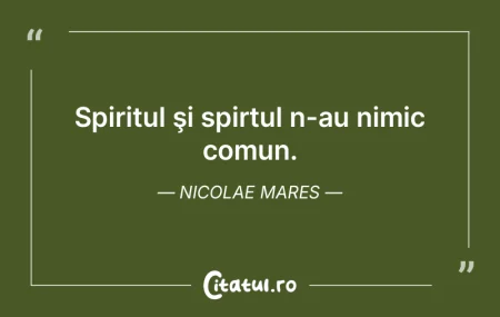 Spiritul ÅŸi spirtul n-au nimic comun. N... Spiritul ÅŸi spirtul n-au nimic comun. N...