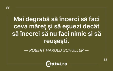 Mai degrabă să încerci să faci ceva ...