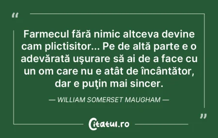 Farmecul fără nimic altceva devine cam... Farmecul fără nimic altceva devine cam...