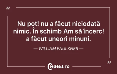 Nu pot! nu a făcut niciodată nimic. Î... Nu pot! nu a făcut niciodată nimic. Î...