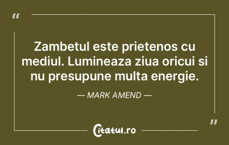 Zambetul este prietenos cu mediul. Lumin... Zambetul este prietenos cu mediul. Lumin...