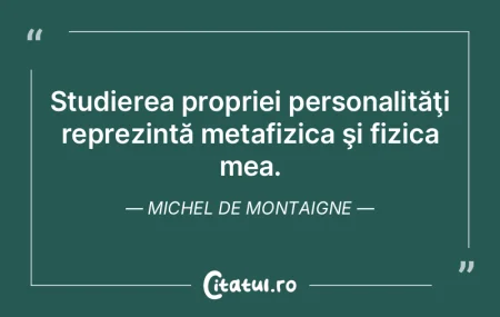 Studierea propriei personalităţi repre...