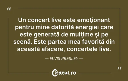 Un concert live este emoţionant pentru ... Un concert live este emoţionant pentru ...