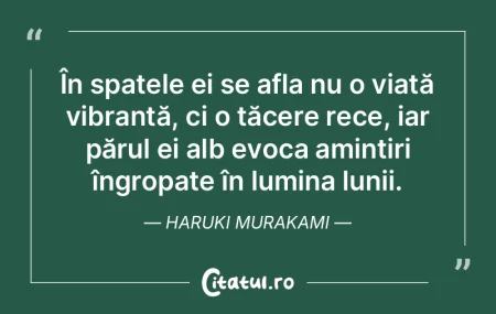 În spatele ei se afla nu o viață vibr... În spatele ei se afla nu o viață vibr...