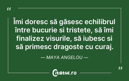Îmi doresc să găsesc echilibrul într... Îmi doresc să găsesc echilibrul într...