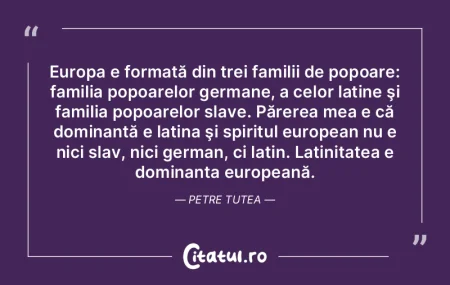 Europa e formată din trei familii de po... Europa e formată din trei familii de po...