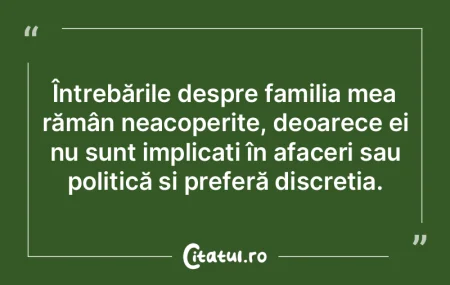 Întrebările despre familia mea rămân... Întrebările despre familia mea rămân...