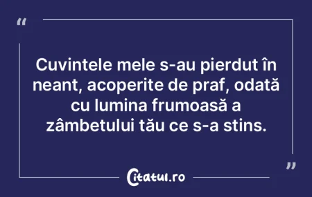 Cuvintele mele s-au pierdut în neant, a... Cuvintele mele s-au pierdut în neant, a...