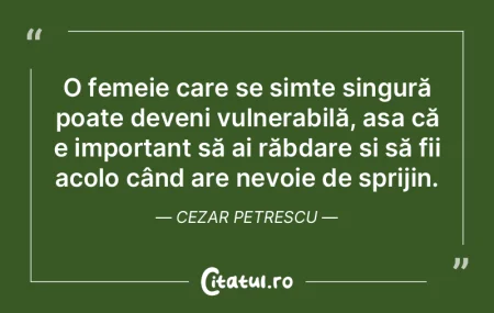 O femeie care se simte singură poate de...