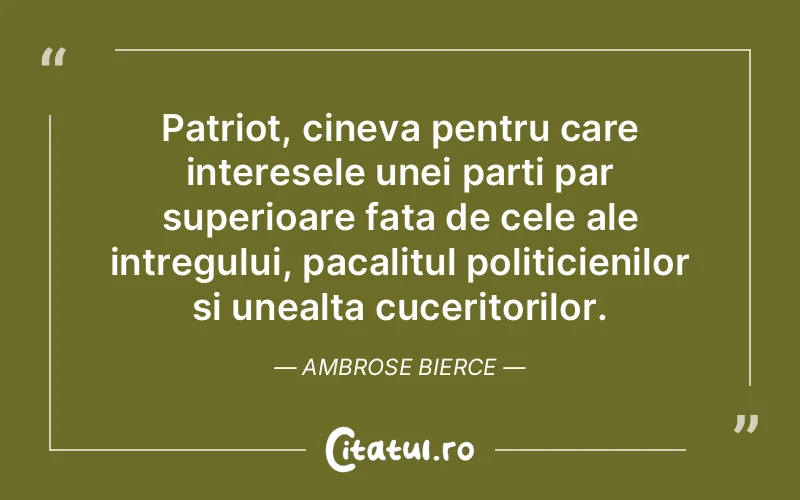 Citat Ambrose Bierce - citate spiritualitate