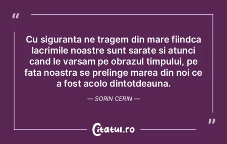 Cu siguranta ne tragem din mare fiindca ... Cu siguranta ne tragem din mare fiindca ...