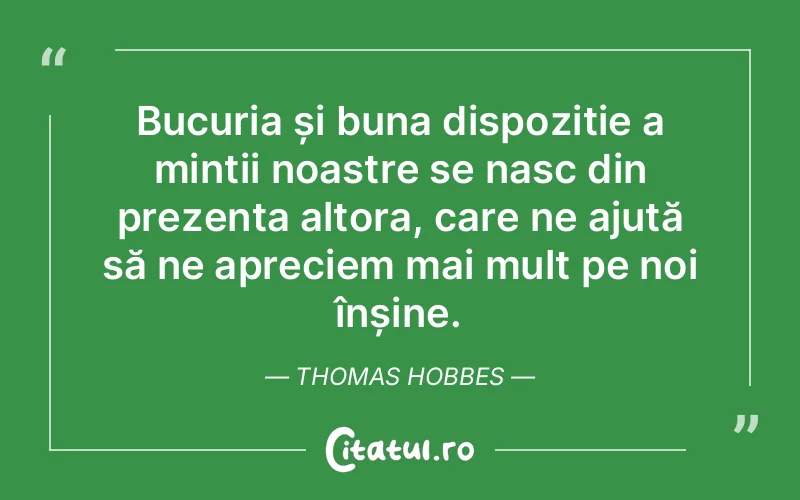 Citat Thomas Hobbes - citate spiritualitate