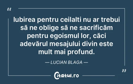 Iubirea pentru ceilalÈ›i nu ar trebui sÄ... Iubirea pentru ceilalÈ›i nu ar trebui sÄ...
