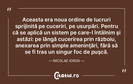 Aceasta era noua ordine de lucruri sprij... Aceasta era noua ordine de lucruri sprij...