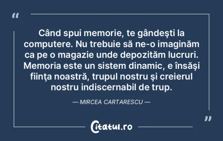 Când spui memorie, te gândeşti la com... Când spui memorie, te gândeşti la com...