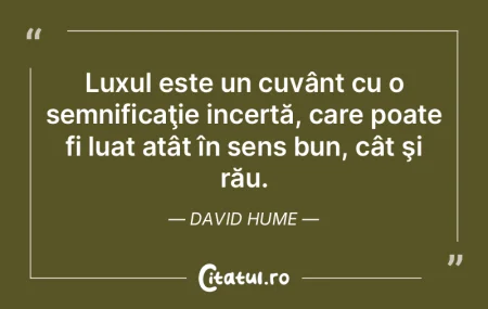 Luxul este un cuvânt cu o semnificaţie... Luxul este un cuvânt cu o semnificaţie...