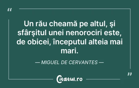 Un rău cheamă pe altul, şi sfârşitu... Un rău cheamă pe altul, şi sfârşitu...