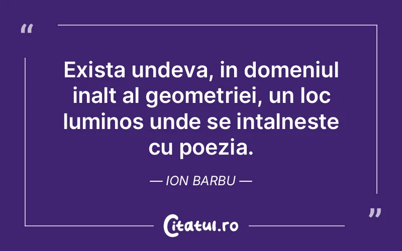 Citat Ion Barbu - citate spiritualitate