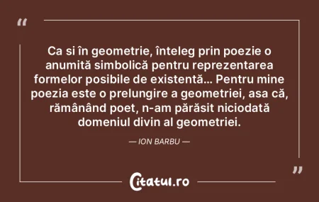 Ca și în geometrie, înțeleg prin poe... Ca și în geometrie, înțeleg prin poe...