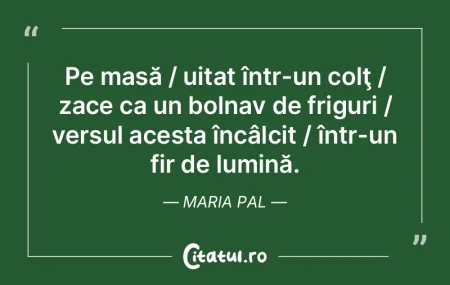 Pe masă / uitat într-un colţ / zace c... Pe masă / uitat într-un colţ / zace c...