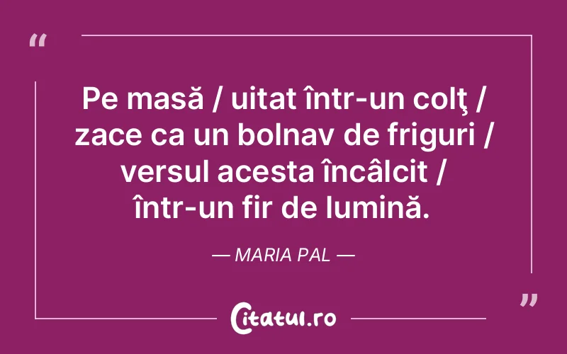 Citat Maria Pal - citate spiritualitate