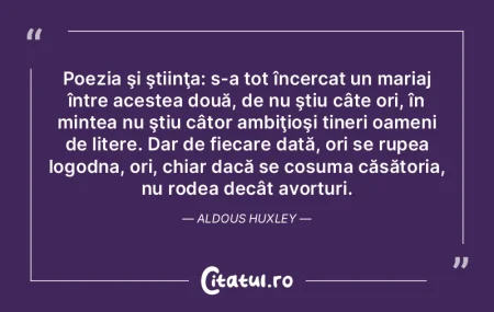 Poezia şi ştiinţa: s-a tot încercat ... Poezia şi ştiinţa: s-a tot încercat ...