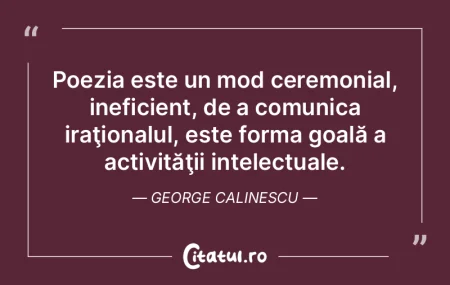 Poezia este un mod ceremonial, ineficien... Poezia este un mod ceremonial, ineficien...