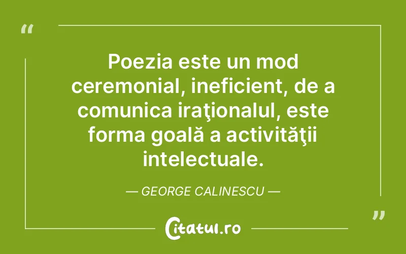 Citat George Calinescu - citate spiritualitate
