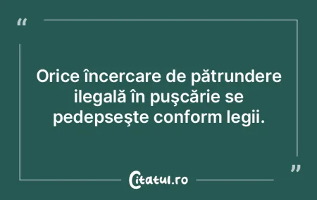 Orice încercare de pătrundere ilegală... Orice încercare de pătrundere ilegală...
