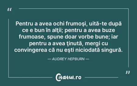 Pentru a avea ochi frumoşi, uită-te du... Pentru a avea ochi frumoşi, uită-te du...