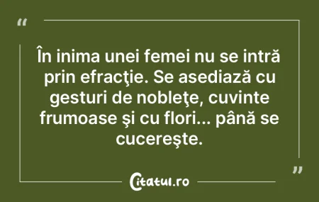 În inima unei femei nu se intră prin e... În inima unei femei nu se intră prin e...