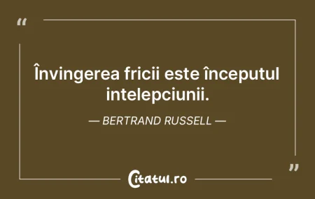 Învingerea fricii este începutul ințe... Învingerea fricii este începutul ințe...