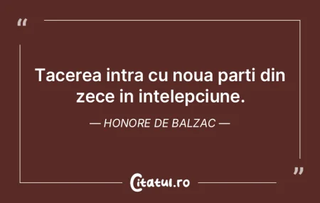 Tacerea intra cu noua parti din zece in ... Tacerea intra cu noua parti din zece in ...