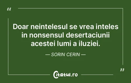 Doar neintelesul se vrea inteles in nons... Doar neintelesul se vrea inteles in nons...