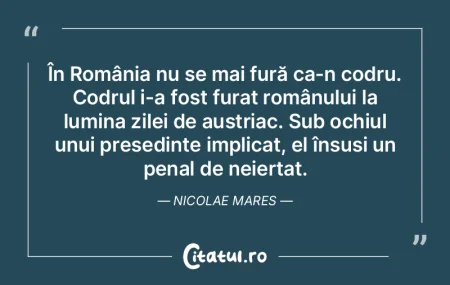 În România nu se mai fură ca-n codru.... În România nu se mai fură ca-n codru....