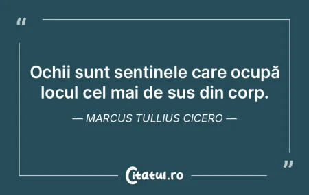 Ochii sunt sentinele care ocupă locul c... Ochii sunt sentinele care ocupă locul c...