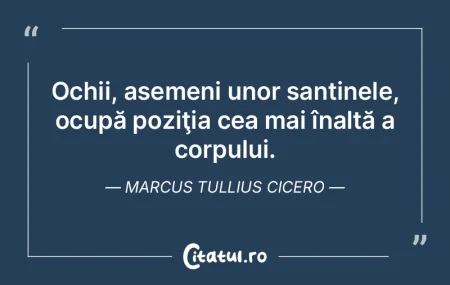 Ochii, asemeni unor santinele, ocupă po... Ochii, asemeni unor santinele, ocupă po...